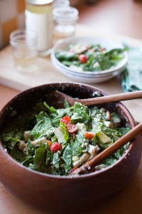 Spinach-and-Turkey Salad with Cucumber-and-Feta Dressing
